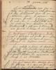Journal manuscrit en français dans lequel l'auteur note ses dépenses et d'autres faits de sa vie quotidienne. La date est inscrite en haut de chaque page et des mots clés sont inscrits dans les marges.